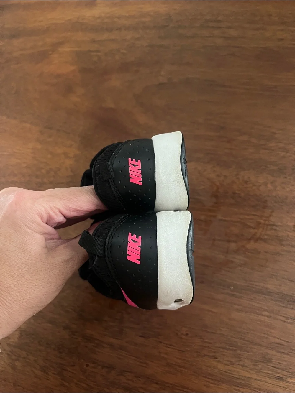 Nike Kids Black and Pink Air Max Thea Sneakers